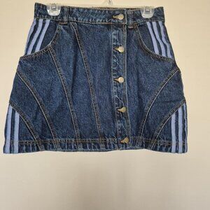 adidas Blue Denim Mini Skirt